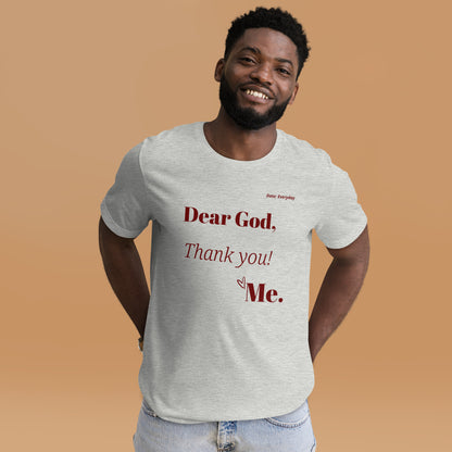 Dear God Unisex short-sleeved t-shirt - Wine Print