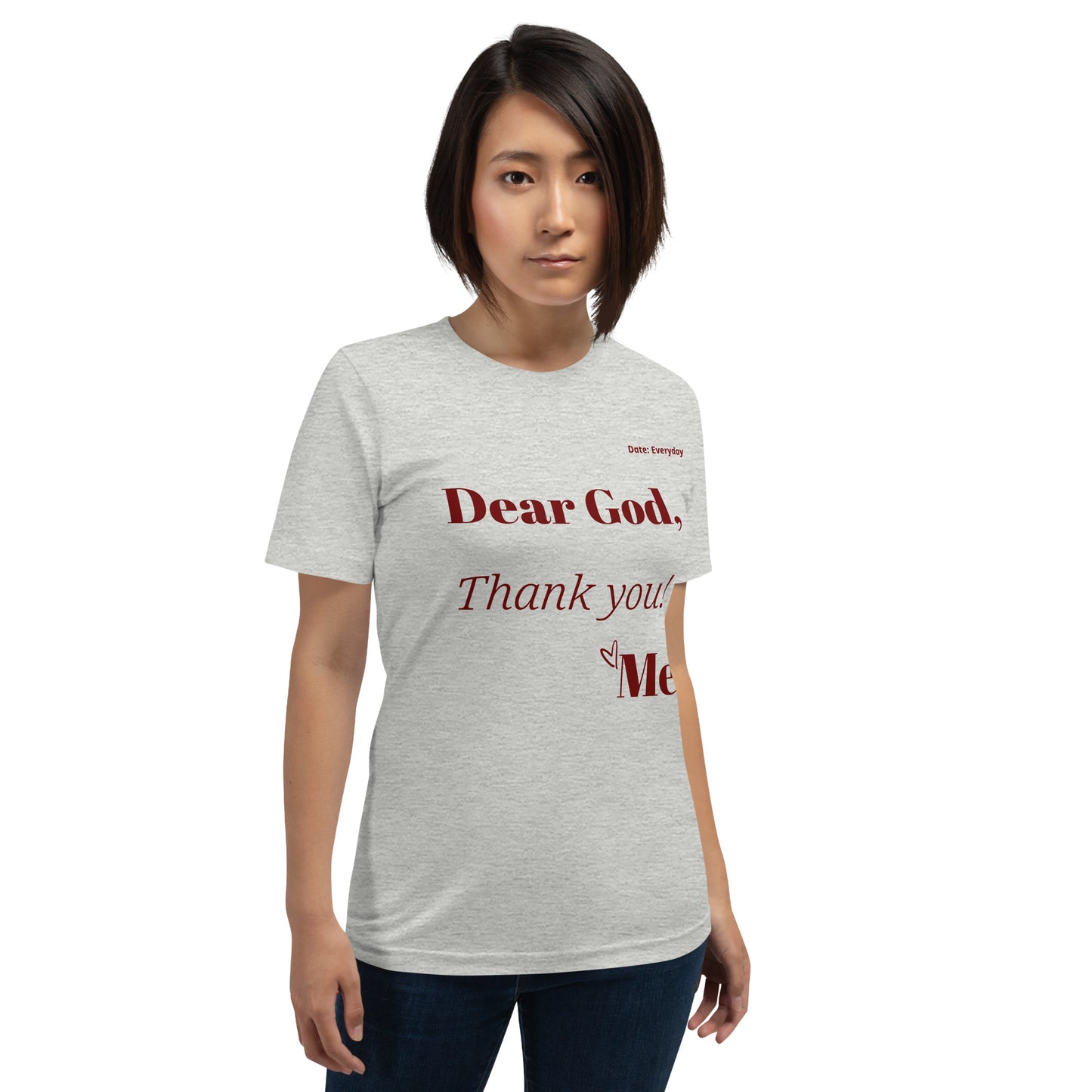 Dear God Unisex short-sleeved t-shirt - Wine Print