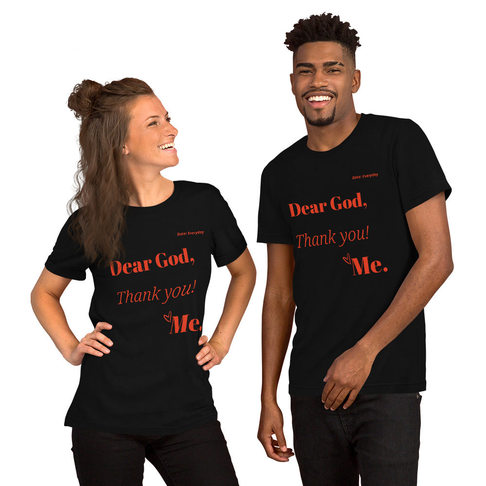 Dear God Unisex short-sleeved t-shirt - Red Print