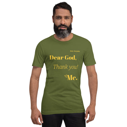 Dear God Unisex short-sleeved t-shirt - Yellow Print