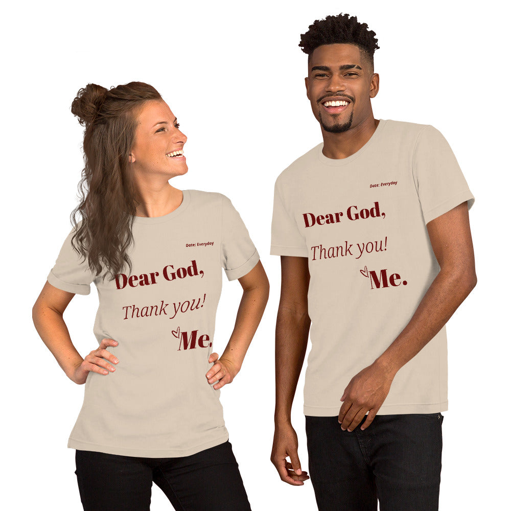 Dear God Unisex short-sleeved t-shirt - Wine Print