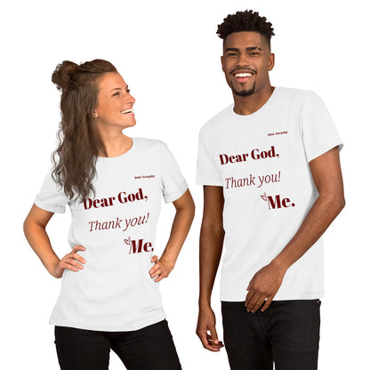 Dear God Unisex short-sleeved t-shirt - Wine Print