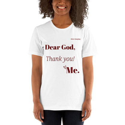 Dear God Unisex short-sleeved t-shirt - Wine Print