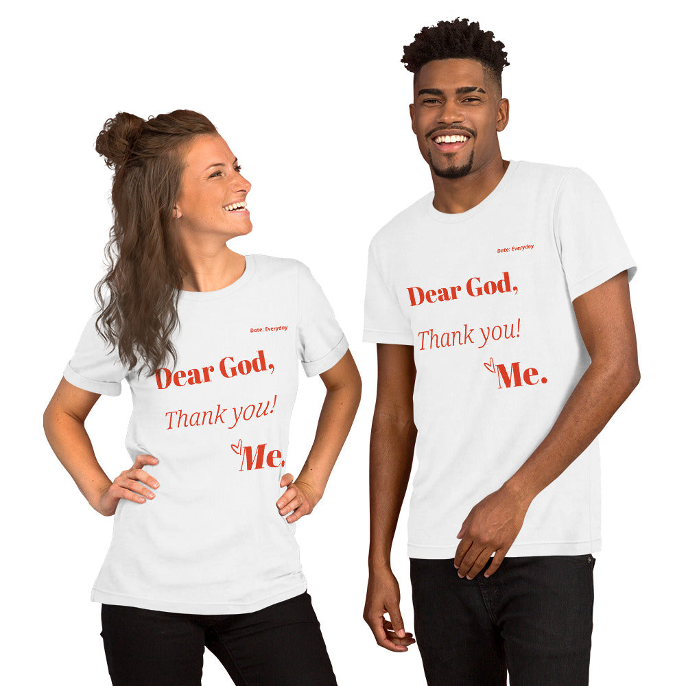 Dear God Unisex short-sleeved t-shirt - Red Print