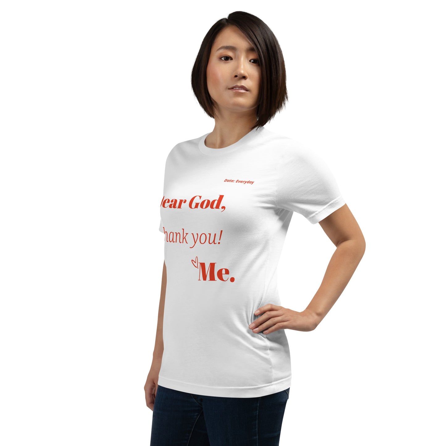 Dear God Unisex short-sleeved t-shirt - Red Print