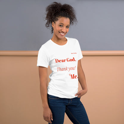 Dear God Unisex short-sleeved t-shirt - Red Print