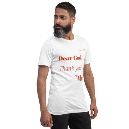 Dear God Unisex short-sleeved t-shirt - Red Print