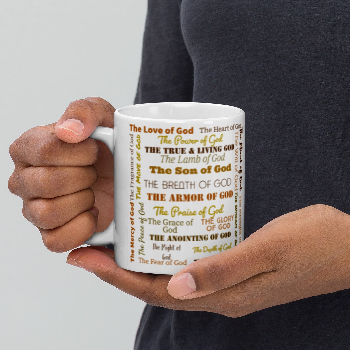 Attributes of God Earth/White Inspirational mug