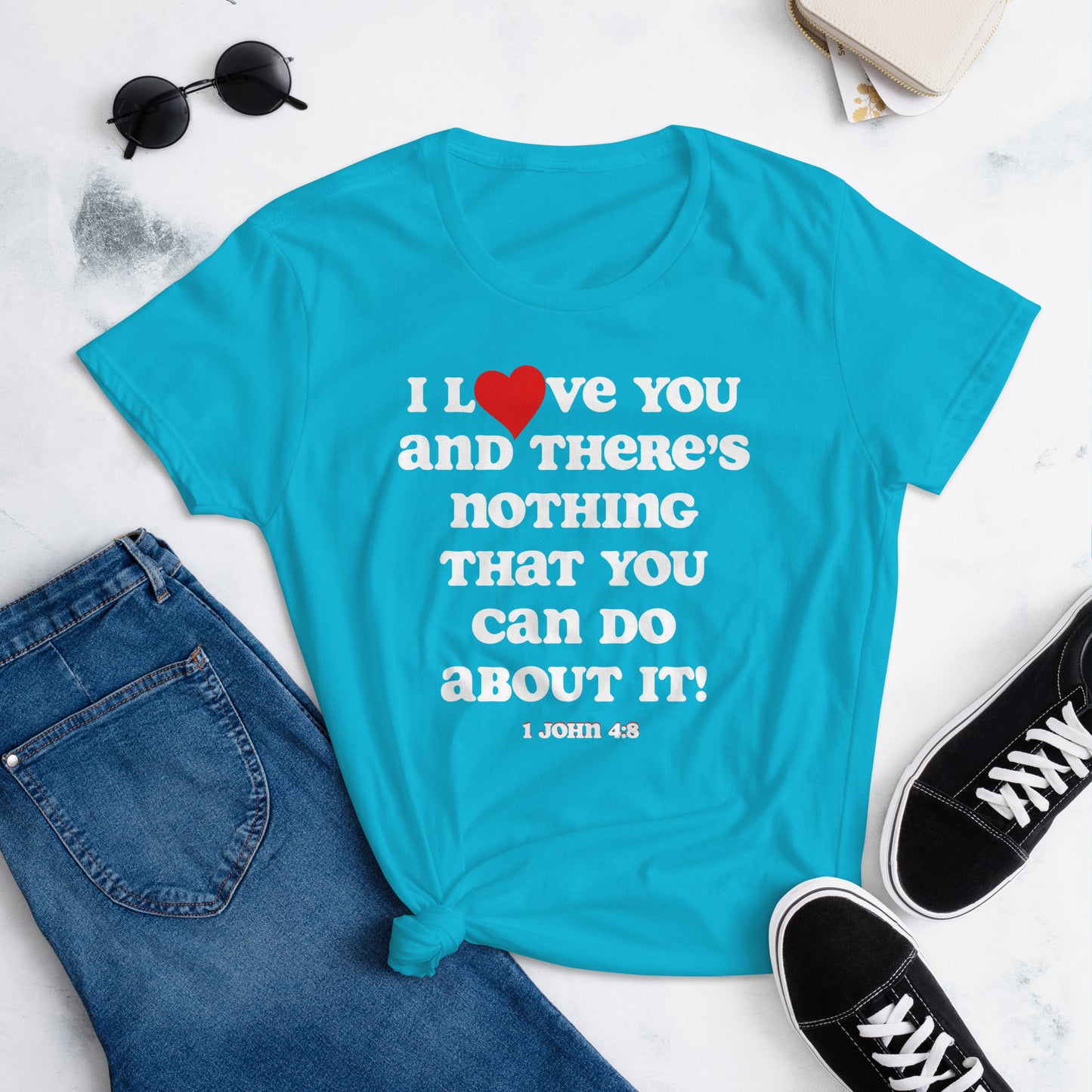 I Love You Women's Tee - White print