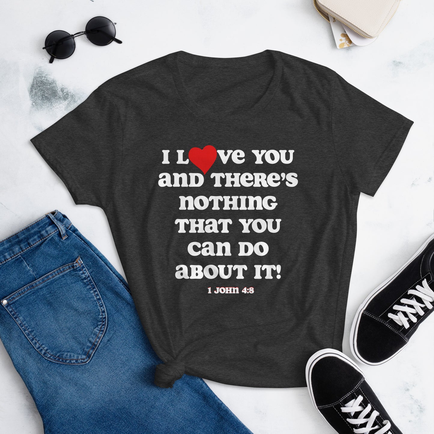 I Love You Women's Tee - White print