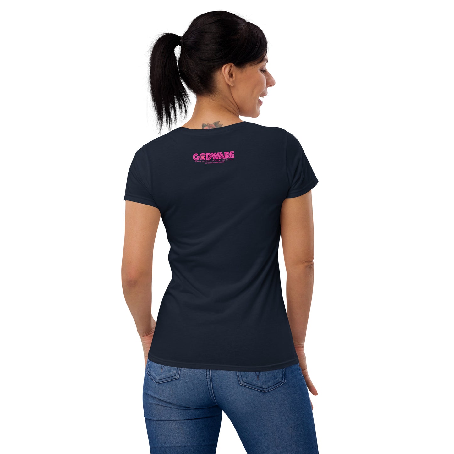 Attributes of God Women's short sleeve t-shirt - Pink print