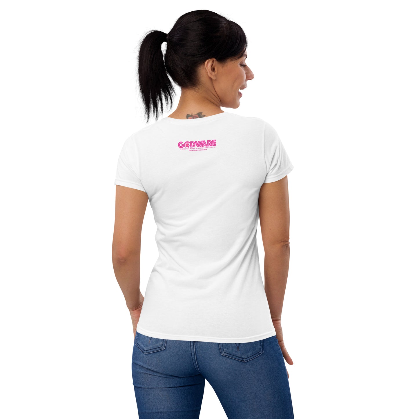 Attributes of God Women's short sleeve t-shirt - Pink print