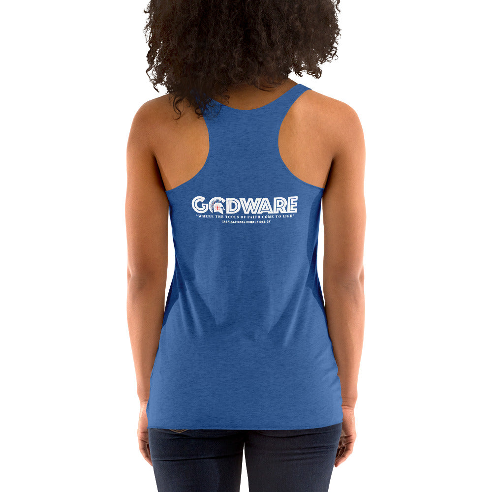 Unapologetic Women's Racerback Tank - White print