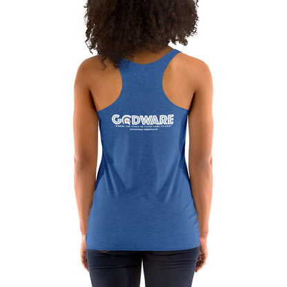 Unapologetic Women's Racerback Tank - White print