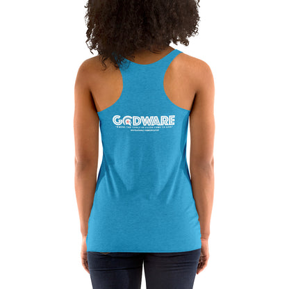 Unapologetic Women's Racerback Tank - White print
