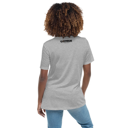 Godware Helmet Logo Women's Relaxed short-sleeved t-Shirt - Black logo