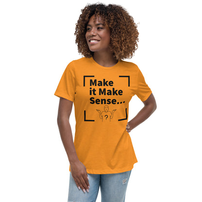 Make Sense Women's T-Shirt - Black Print